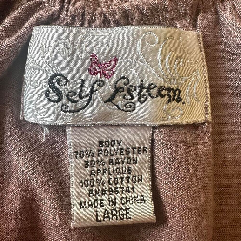 Self Esteem Flowy Lilac Open Back Vest Sz L 2000s Y2K Boho Fairy Stevie Nicks - Picture 3 of 4